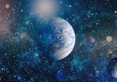 birçok ışık yılı uzakta dünya derin uzayda yıldız alanı. Bu görüntü nasa tarafından döşenmiş unsurları