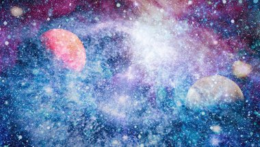 birçok ışık yılı uzakta dünya derin uzayda yıldız alanı. Bu görüntü nasa tarafından döşenmiş unsurları