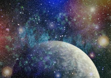 birçok ışık yılı uzakta dünya derin uzayda yıldız alanı. Bu görüntü nasa tarafından döşenmiş unsurları