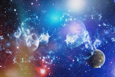 yıldız ile karanlık derin uzay arka plan.