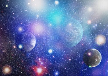 birçok ışık yılı uzakta dünya derin uzayda yıldız alanı. Bu görüntü nasa tarafından döşenmiş unsurları