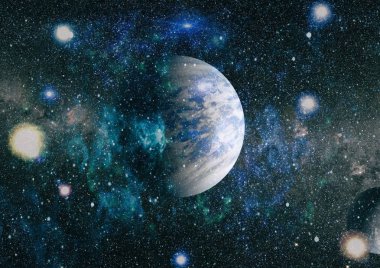 birçok ışık yılı uzakta dünya derin uzayda yıldız alanı. Bu görüntü nasa tarafından döşenmiş unsurları