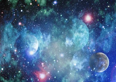 birçok ışık yılı uzakta dünya derin uzayda yıldız alanı. Bu görüntü nasa tarafından döşenmiş unsurları