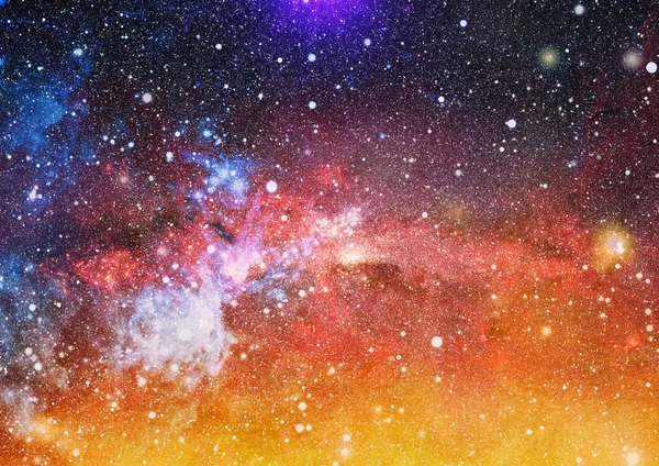 Панорамный вид в глубокий космос. Темное ночное небо, полное звезд . — стоковое фото
