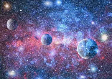 Evrendeki sonsuz uzay alanının küçük bir parçası. 