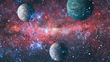 Evrendeki sonsuz uzay alanının küçük bir parçası. 