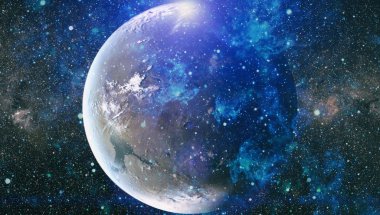 Evrendeki sonsuz uzay alanının küçük bir parçası. 