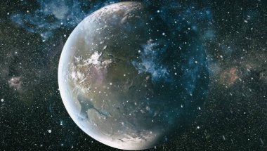 Evrendeki sonsuz uzay alanının küçük bir parçası. 