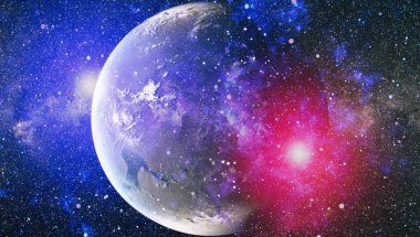 Patlama süpernovası. Parlak Yıldız Nebulası. Uzak galaksi. Soyut görüntü. Bu görüntünün elementleri NASA tarafından desteklenmektedir.