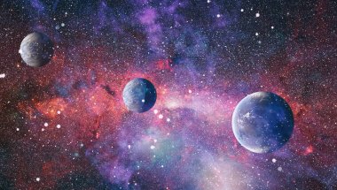 Patlama süpernovası. Parlak Yıldız Nebulası. Uzak galaksi. Soyut görüntü. Bu görüntünün elementleri NASA tarafından desteklenmektedir.