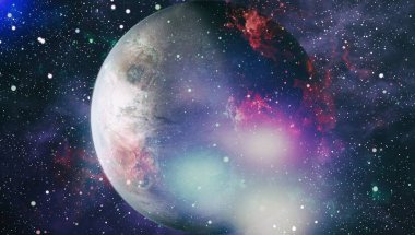 Patlama süpernovası. Parlak Yıldız Nebulası. Uzak galaksi. Soyut görüntü. Bu görüntünün elementleri NASA tarafından desteklenmektedir.