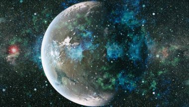 yıldız ile karanlık derin uzay arka plan.