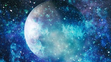 yıldız ile karanlık derin uzay arka plan.