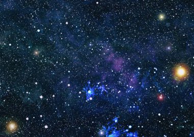 Fütürist soyut alan arkaplanı. Yıldızlı ve nebulalı gece gökyüzü. Bu görüntünün elementleri NASA tarafından desteklenmektedir