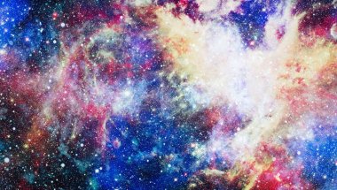 yıldız ile karanlık derin uzay arka plan.