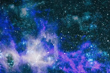 Fütürist soyut alan arkaplanı. Yıldızlı ve nebulalı gece gökyüzü. Bu görüntünün elementleri NASA tarafından desteklenmektedir