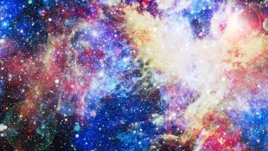 yıldız ile karanlık derin uzay arka plan.