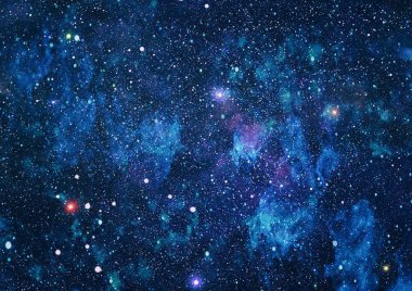 Fütürist soyut alan arkaplanı. Yıldızlı ve nebulalı gece gökyüzü. Bu görüntünün elementleri NASA tarafından desteklenmektedir