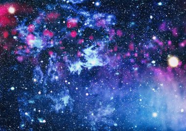 Fütürist soyut alan arkaplanı. Yıldızlı ve nebulalı gece gökyüzü. Bu görüntünün elementleri NASA tarafından desteklenmektedir