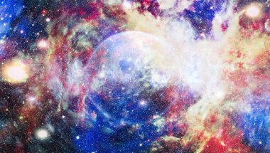 yıldız ile karanlık derin uzay arka plan.