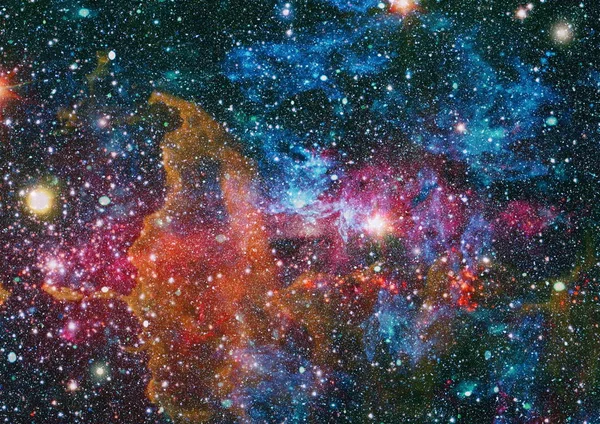 Fondo Espacial Abstracto Futurista Cielo Nocturno Con Estrellas Nebulosa Elementos —  Fotos de Stock