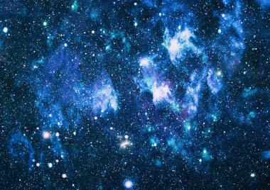 Fütürist soyut alan arkaplanı. Yıldızlı ve nebulalı gece gökyüzü. Bu görüntünün elementleri NASA tarafından desteklenmektedir