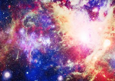 Patlama süpernovası. Parlak Yıldız Nebulası. Uzak galaksi. Soyut görüntü. Bu görüntünün elementleri NASA tarafından desteklenmektedir.