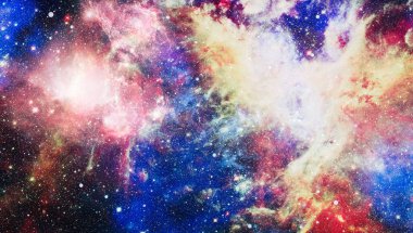 Patlama süpernovası. Parlak Yıldız Nebulası. Uzak galaksi. Soyut görüntü. Bu görüntünün elementleri NASA tarafından desteklenmektedir.