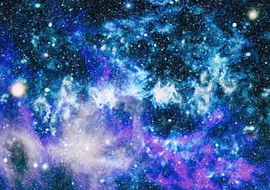 Patlama süpernovası. Parlak Yıldız Nebulası. Uzak galaksi. Soyut görüntü. Bu görüntünün elementleri NASA tarafından desteklenmektedir.