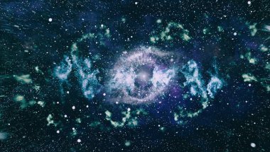 Patlama süpernovası. Parlak Yıldız Nebulası. Uzak galaksi. Soyut görüntü. Bu görüntünün elementleri NASA tarafından desteklenmektedir.