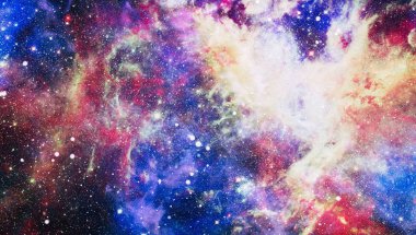 Patlama süpernovası. Parlak Yıldız Nebulası. Uzak galaksi. Soyut görüntü. Bu görüntünün elementleri NASA tarafından desteklenmektedir.