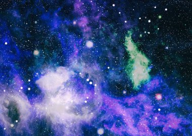 Patlama süpernovası. Parlak Yıldız Nebulası. Uzak galaksi. Soyut görüntü. Bu görüntünün elementleri NASA tarafından desteklenmektedir.