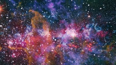 Patlama süpernovası. Parlak Yıldız Nebulası. Uzak galaksi. Soyut görüntü. Bu görüntünün elementleri NASA tarafından desteklenmektedir.