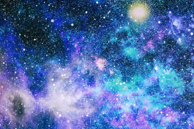 Patlama süpernovası. Parlak Yıldız Nebulası. Uzak galaksi. Soyut görüntü. Bu görüntünün elementleri NASA tarafından desteklenmektedir.