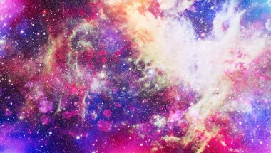 Patlama süpernovası. Parlak Yıldız Nebulası. Uzak galaksi. Soyut görüntü. Bu görüntünün elementleri NASA tarafından desteklenmektedir.