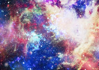 Patlama süpernovası. Parlak Yıldız Nebulası. Uzak galaksi. Soyut görüntü. Bu görüntünün elementleri NASA tarafından desteklenmektedir.