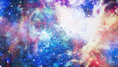 Patlama süpernovası. Parlak Yıldız Nebulası. Uzak galaksi. Soyut görüntü. Bu görüntünün elementleri NASA tarafından desteklenmektedir.