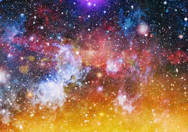 Patlama süpernovası. Parlak Yıldız Nebulası. Uzak galaksi. Soyut görüntü. Bu görüntünün elementleri NASA tarafından desteklenmektedir.