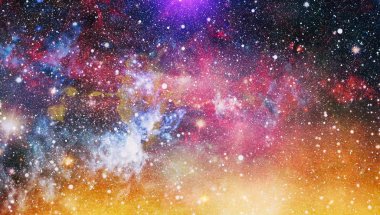 Patlama süpernovası. Parlak Yıldız Nebulası. Uzak galaksi. Soyut görüntü. Bu görüntünün elementleri NASA tarafından desteklenmektedir.