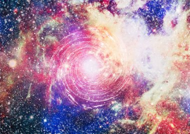 Patlama süpernovası. Parlak Yıldız Nebulası. Uzak galaksi. Soyut görüntü. Bu görüntünün elementleri NASA tarafından desteklenmektedir.