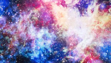 Renkli derin uzay. Evren kavramı arka plan. Nasa tarafından döşenmiş bu görüntü unsurları