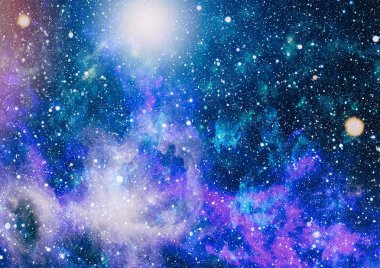 Renkli derin uzay. Evren kavramı arka plan. Nasa tarafından döşenmiş bu görüntü unsurları