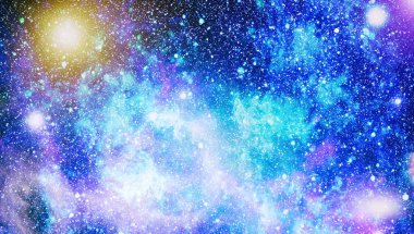 Renkli derin uzay. Evren kavramı arka plan. Nasa tarafından döşenmiş bu görüntü unsurları