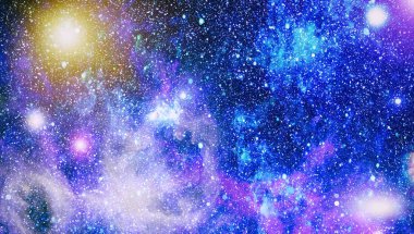 Renkli derin uzay. Evren kavramı arka plan. Nasa tarafından döşenmiş bu görüntü unsurları