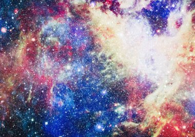 Patlama süpernovası. Parlak Yıldız Nebulası. Uzak galaksi. Soyut görüntü. Bu görüntünün elementleri NASA tarafından desteklenmektedir.