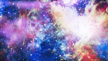 Patlama süpernovası. Parlak Yıldız Nebulası. Uzak galaksi. Soyut görüntü. Bu görüntünün elementleri NASA tarafından desteklenmektedir.