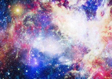 Renkli derin uzay. Evren kavramı arka plan. Nasa tarafından döşenmiş bu görüntü unsurları