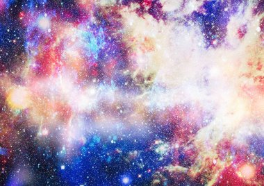 Renkli derin uzay. Evren kavramı arka plan. Nasa tarafından döşenmiş bu görüntü unsurları