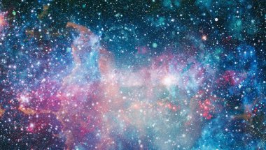 Renkli derin uzay. Evren kavramı arka plan. Nasa tarafından döşenmiş bu görüntü unsurları