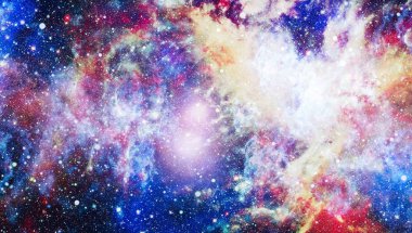 Renkli derin uzay. Evren kavramı arka plan. Nasa tarafından döşenmiş bu görüntü unsurları